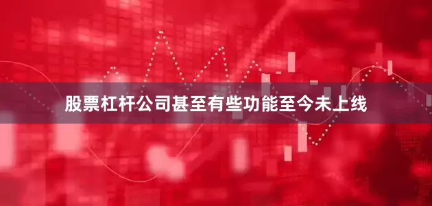 股票杠杆公司甚至有些功能至今未上线